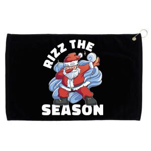 Funny Christmas Riz Zmas Santa Xmas Rizz The Season Bruh Grommeted Golf Towel