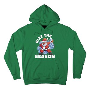 Funny Christmas Riz Zmas Santa Xmas Rizz The Season Bruh Hoodie