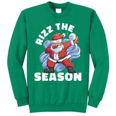 Funny Christmas Riz Zmas Santa Xmas Rizz The Season Bruh Sweatshirt