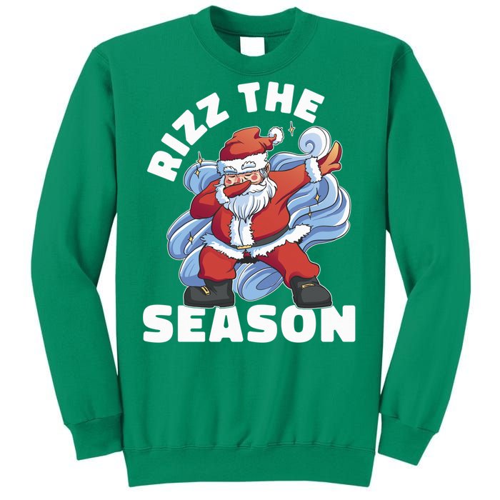 Funny Christmas Riz Zmas Santa Xmas Rizz The Season Bruh Sweatshirt