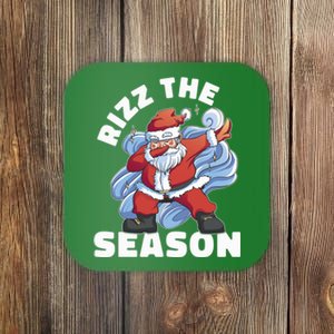 Funny Christmas Riz Zmas Santa Xmas Rizz The Season Bruh Coaster