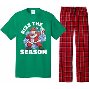 Funny Christmas Riz Zmas Santa Xmas Rizz The Season Bruh Pajama Set