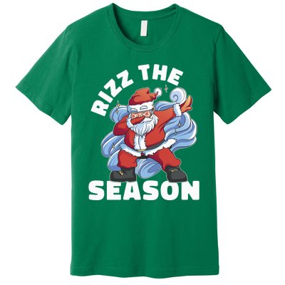 Funny Christmas Riz Zmas Santa Xmas Rizz The Season Bruh Premium T-Shirt