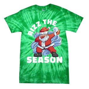 Funny Christmas Riz Zmas Santa Xmas Rizz The Season Bruh Tie-Dye T-Shirt