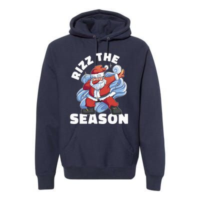 Funny Christmas Riz Zmas Santa Xmas Rizz The Season Bruh Premium Hoodie