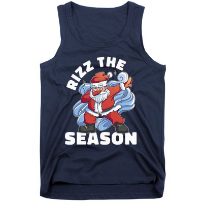 Funny Christmas Riz Zmas Santa Xmas Rizz The Season Bruh Tank Top