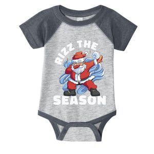 Funny Christmas Riz Zmas Santa Xmas Rizz The Season Bruh Infant Baby Jersey Bodysuit