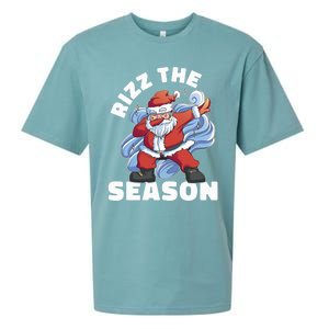 Funny Christmas Riz Zmas Santa Xmas Rizz The Season Bruh Sueded Cloud Jersey T-Shirt