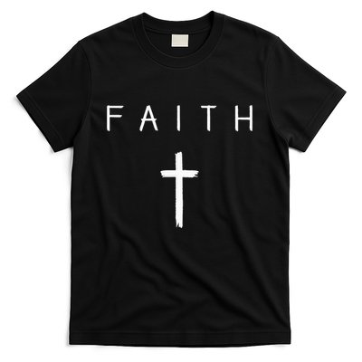 Faith Cross Subtle Christian Minimalist Religious Faith T-Shirt