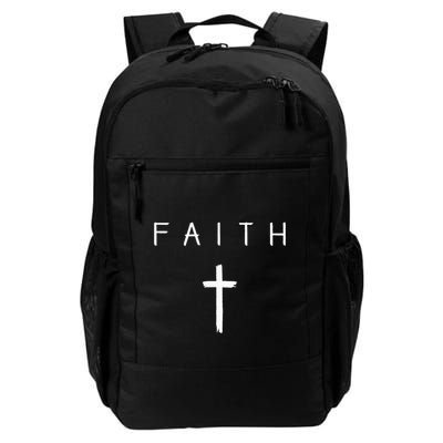 Faith Cross Subtle Christian Minimalist Religious Faith Backpack
