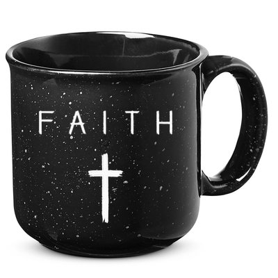 Faith Cross Subtle Christian Minimalist Religious Faith 15oz Campfire Ceramic Mug