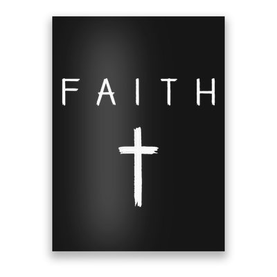 Faith Cross Subtle Christian Minimalist Religious Faith Poster