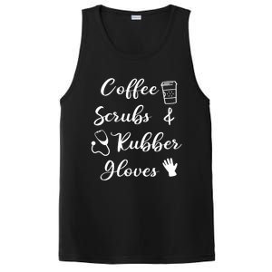 Funny Coffee Scrubs And Rubber Gloves Nurse Gift PosiCharge Competitor Tank