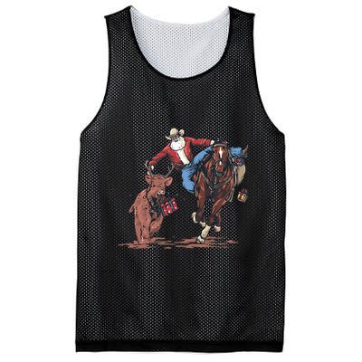 Funny Cowboy Santa Bulldogging Christmas Western Cowboy Xmas Mesh Reversible Basketball Jersey Tank