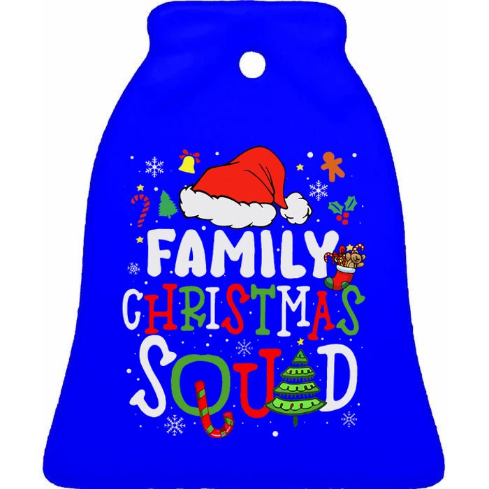 Family Christmas Squad Group Matching Christmas Ceramic Bell Ornament