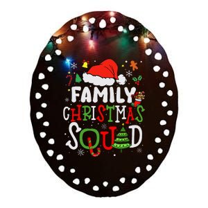 Family Christmas Squad Group Matching Christmas Ceramic Oval Ornament