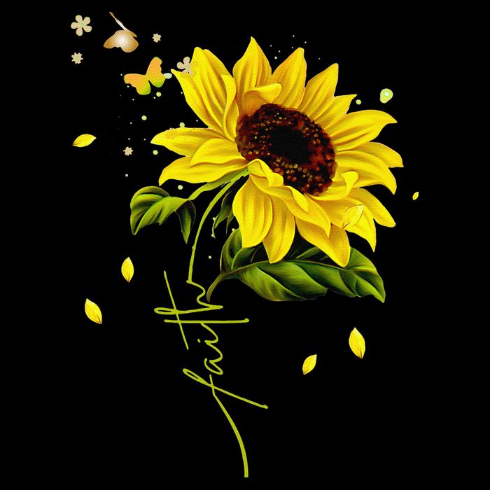 Faith Cross Sunflower Butterflies Flowers Christians Jesus Bucket Hat