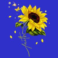 Faith Cross Sunflower Butterflies Flowers Christians Jesus T-Shirt