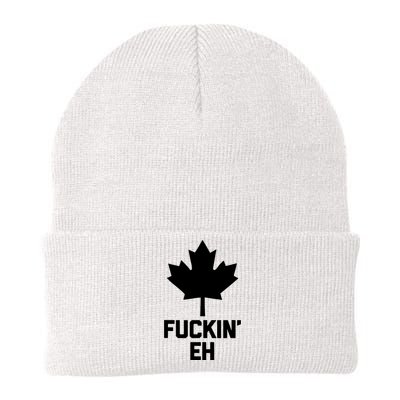 Funny Canadian Shirts Fuckin Eh Funny Saying Canada Knit Cap Winter Beanie