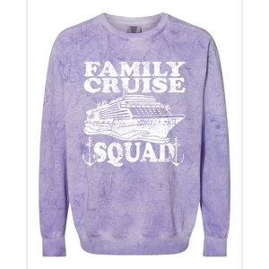 Family Cruise Squad Cruise Ship Great Gift Colorblast Crewneck Sweatshirt