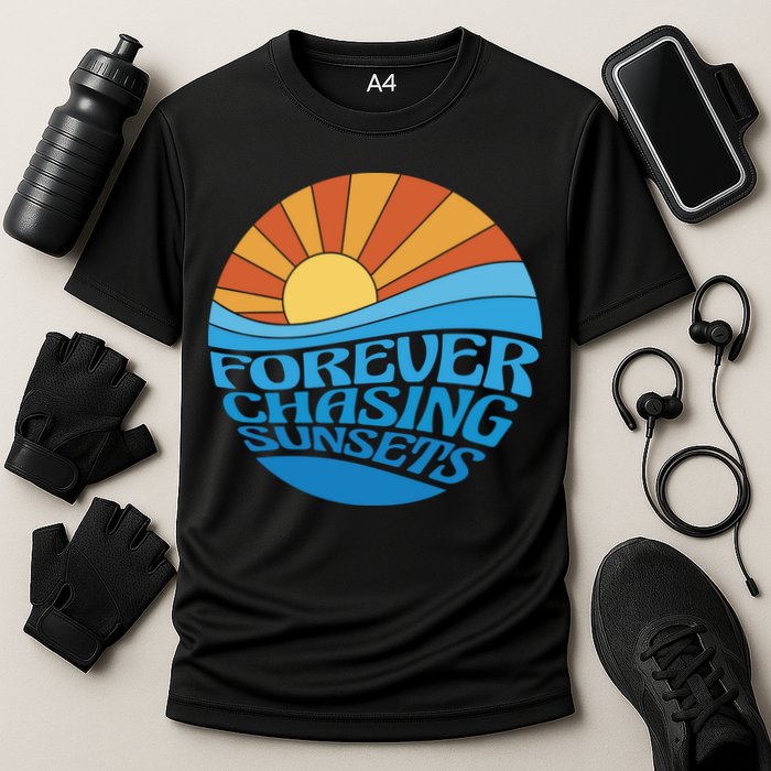 Forever Chasing Sunsets Retro Performance Shirt