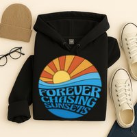 Forever Chasing Sunsets Retro Hoodie