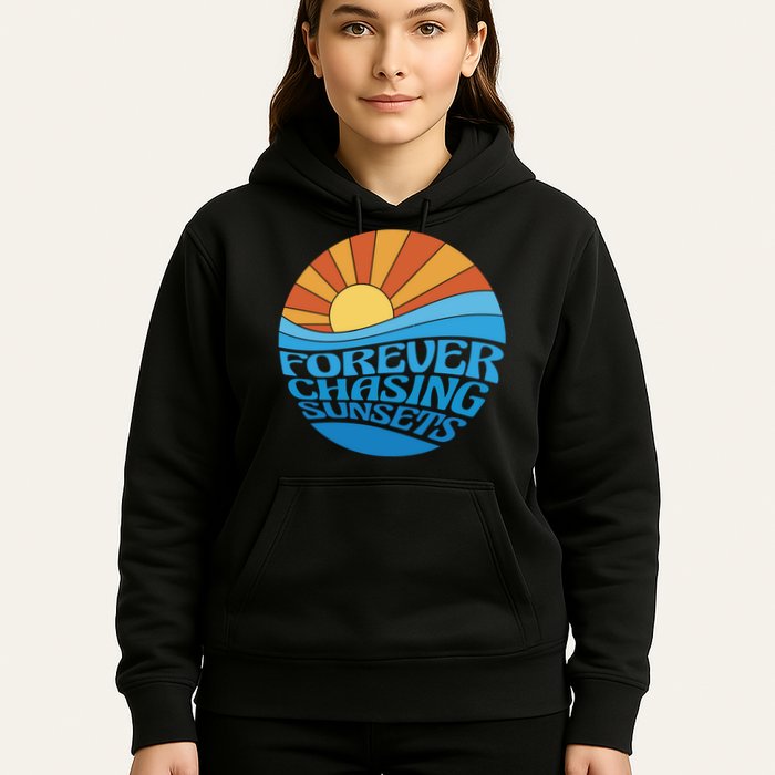 Forever Chasing Sunsets Retro Hoodie