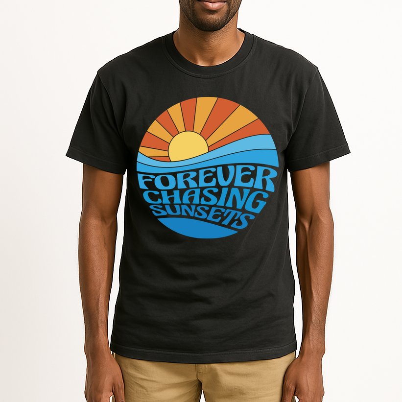 Forever Chasing Sunsets Retro Tall T-Shirt