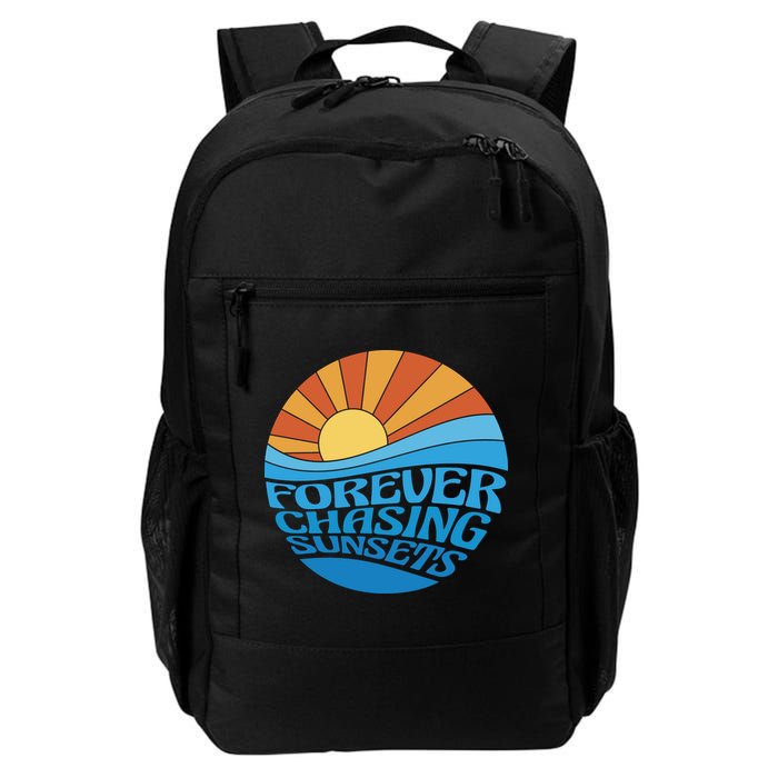 Forever Chasing Sunsets Retro Backpack