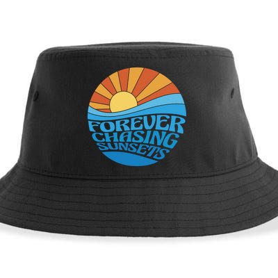 Forever Chasing Sunsets Retro Sustainable Bucket Hat