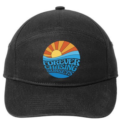 Forever Chasing Sunsets Retro 7-Panel Snapback Hat