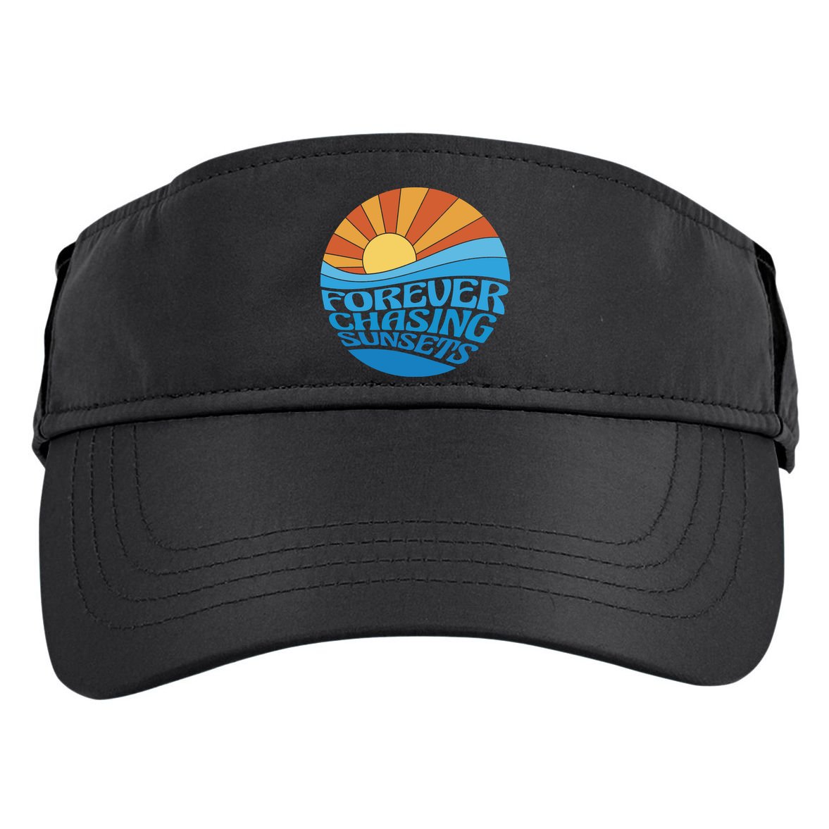 Forever Chasing Sunsets Retro Adult Drive Performance Visor