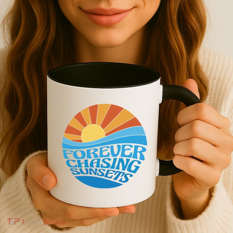 Forever Chasing Sunsets Retro Mug