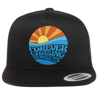 Forever Chasing Sunsets Retro Flatbill Hat