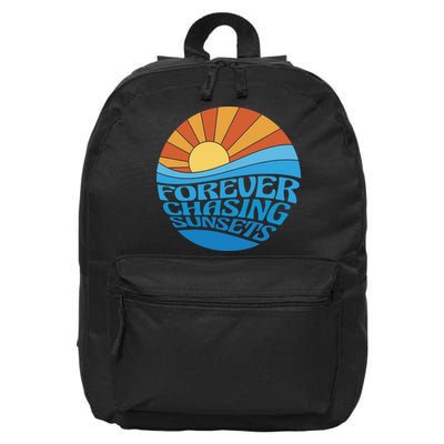 Forever Chasing Sunsets Retro 16 in Basic Backpack