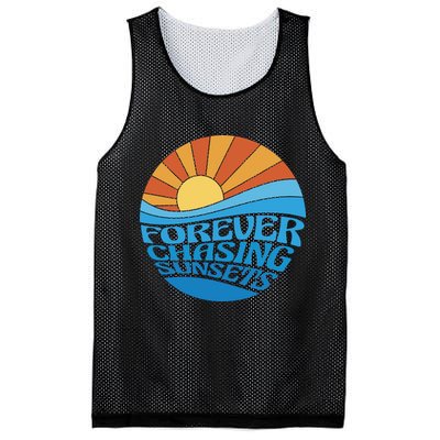 Forever Chasing Sunsets Retro Mesh Reversible Basketball Jersey Tank