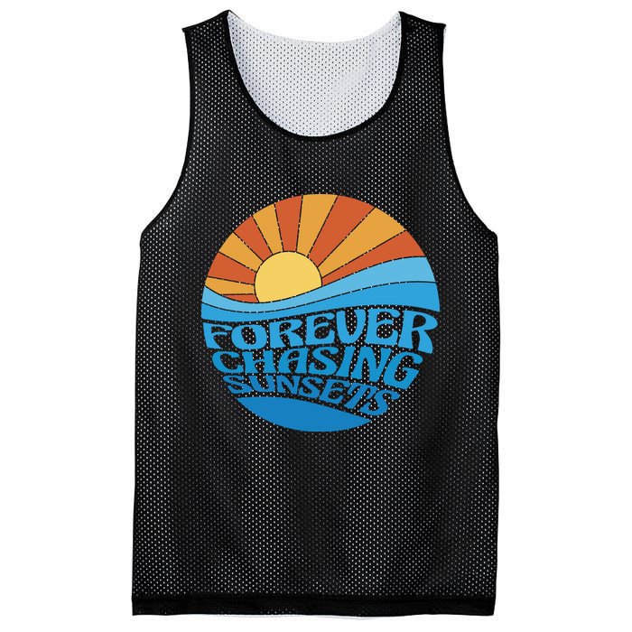 Forever Chasing Sunsets Retro Mesh Reversible Basketball Jersey Tank