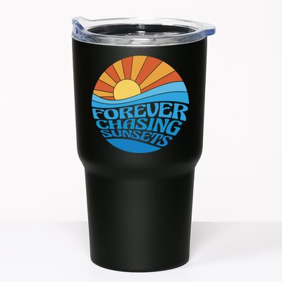 Forever Chasing Sunsets Retro Tumbler