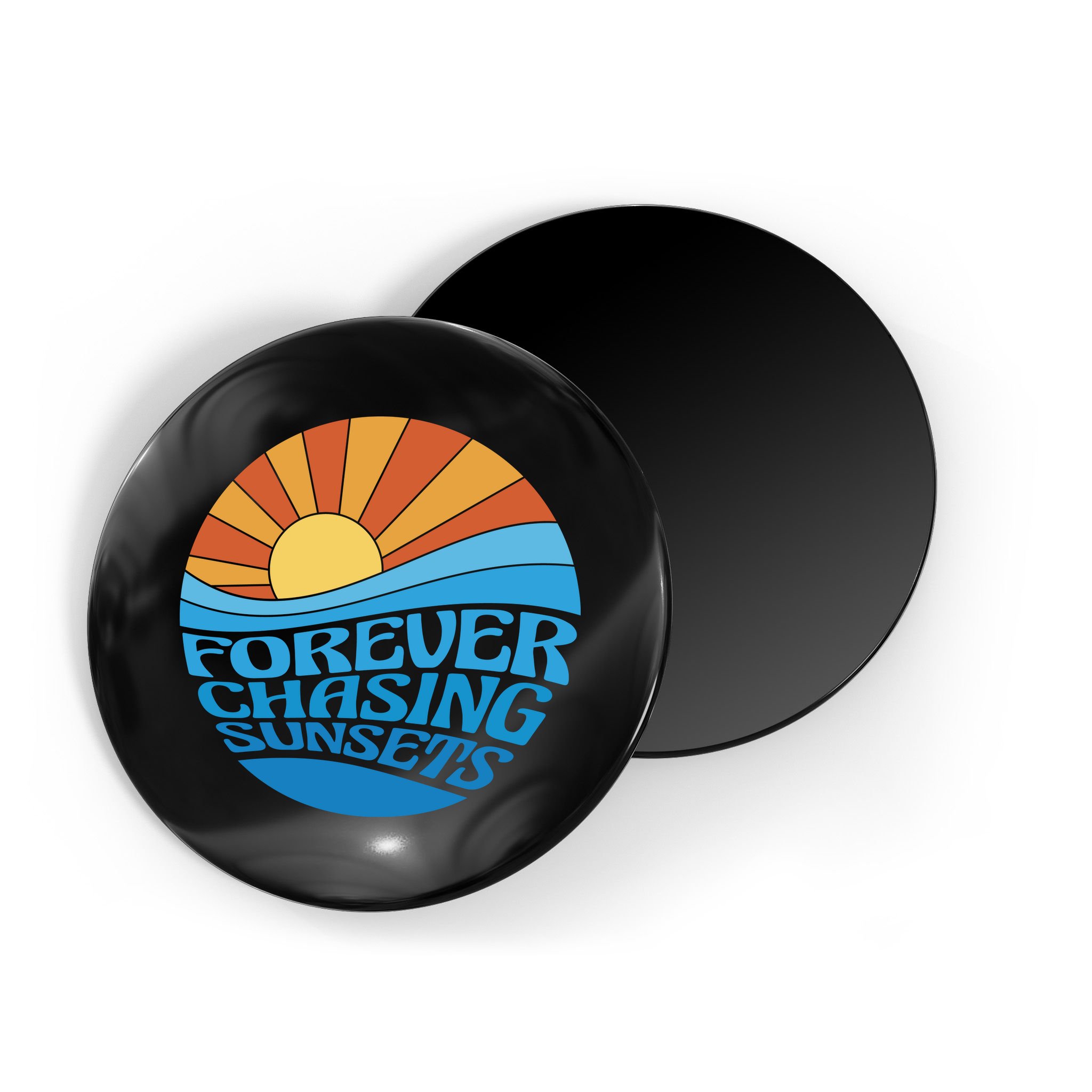 Forever Chasing Sunsets Retro Magnet