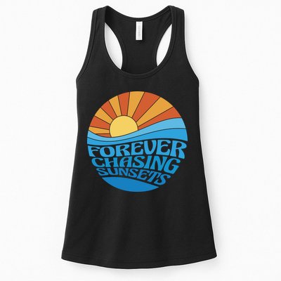 Forever Chasing Sunsets Retro Womens Tank Top