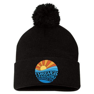 Forever Chasing Sunsets Retro Pom Pom 12in Knit Beanie