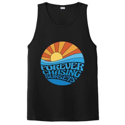 Forever Chasing Sunsets Retro PosiCharge Competitor Tank