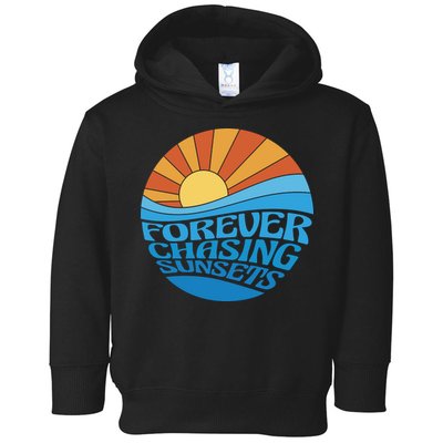 Forever Chasing Sunsets Retro Toddler Hoodie