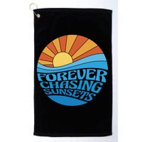 Forever Chasing Sunsets Retro Golf Towel