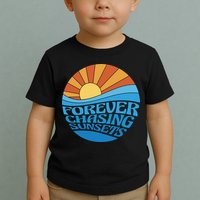 Forever Chasing Sunsets Retro Toddler T-Shirt