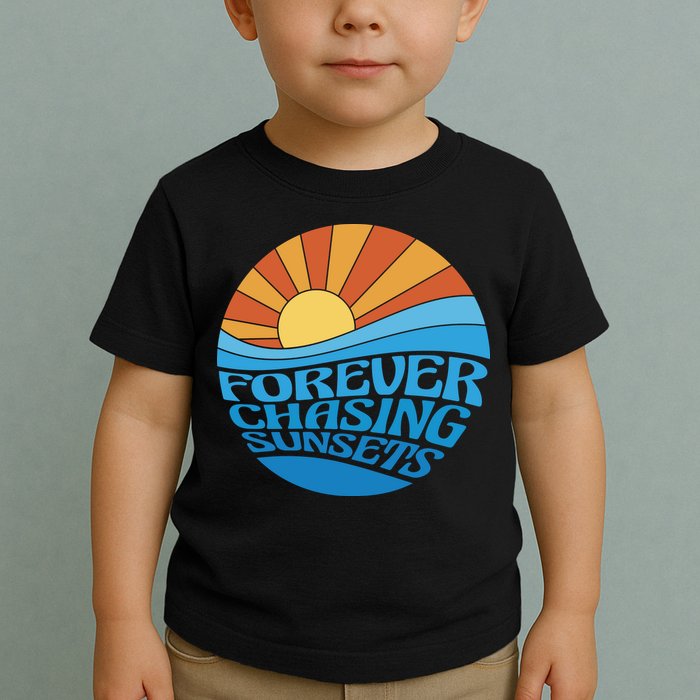 Forever Chasing Sunsets Retro Toddler T-Shirt