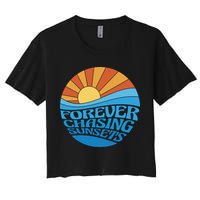 Forever Chasing Sunsets Retro Crop Top
