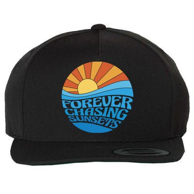 Forever Chasing Sunsets Retro Wool Snapback Cap