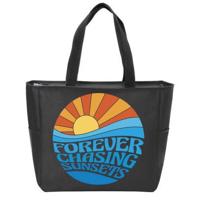 Forever Chasing Sunsets Retro Zip Tote Bag