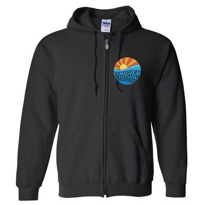 Forever Chasing Sunsets Retro Full Zip Hoodie